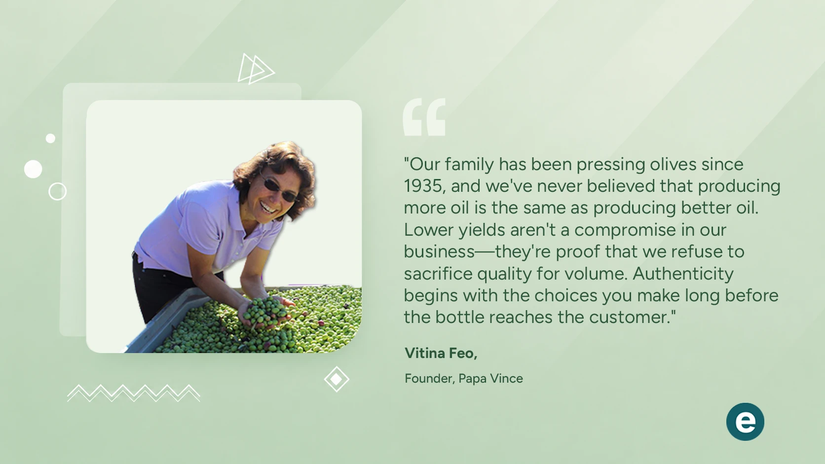 Vitina Feo on Building Papa Vince's Premium Olive Oil Brand